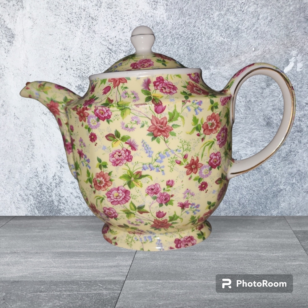 James Sadler Chintz Floral Teapot